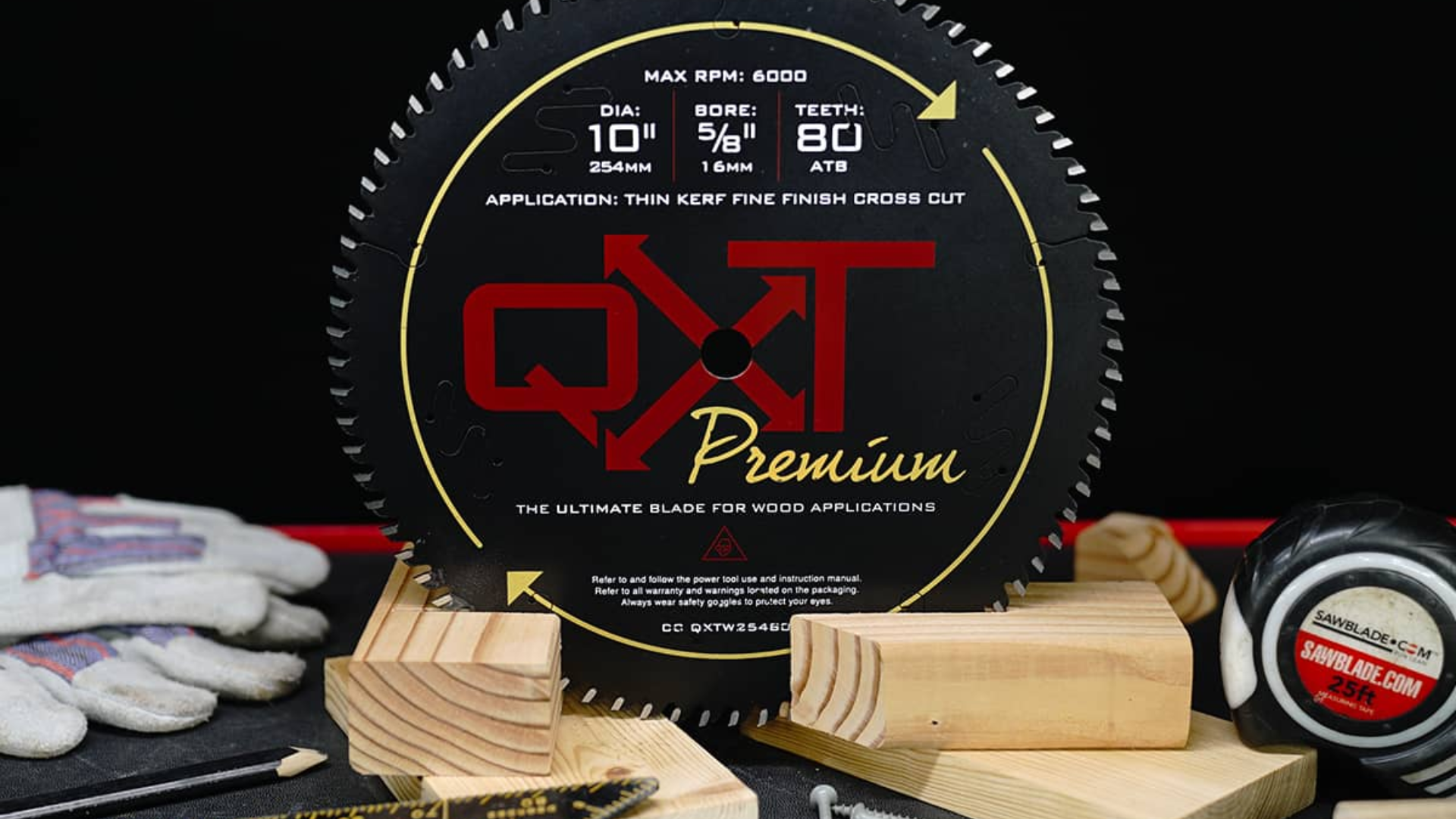 QXT Premium circular saw blade, a perfect choice for demanding woodworking projects requiring precise and efficient cuts.