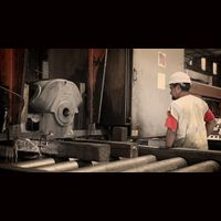 Foundry carbide band saw blade QSaw 1001 cutting grey iron casting
