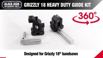 Grizzly 18” Heavy Duty – 360 Video Demo for this Grizzly 18” Roller Guide Upgrade Kit for your band saw